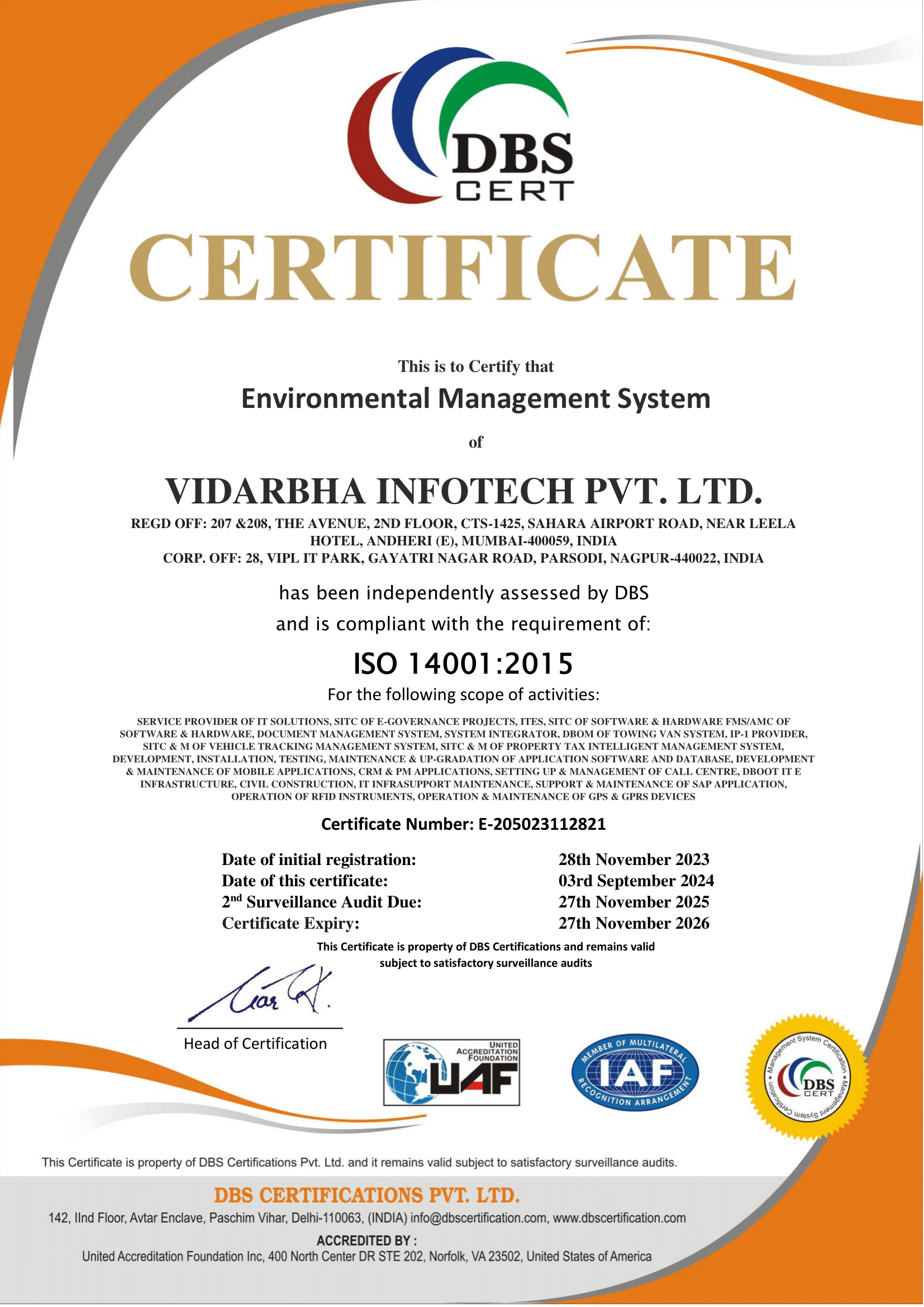 certificate